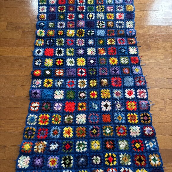 Other - Vintage Handmade Granny Square Afghan 60" x 34"